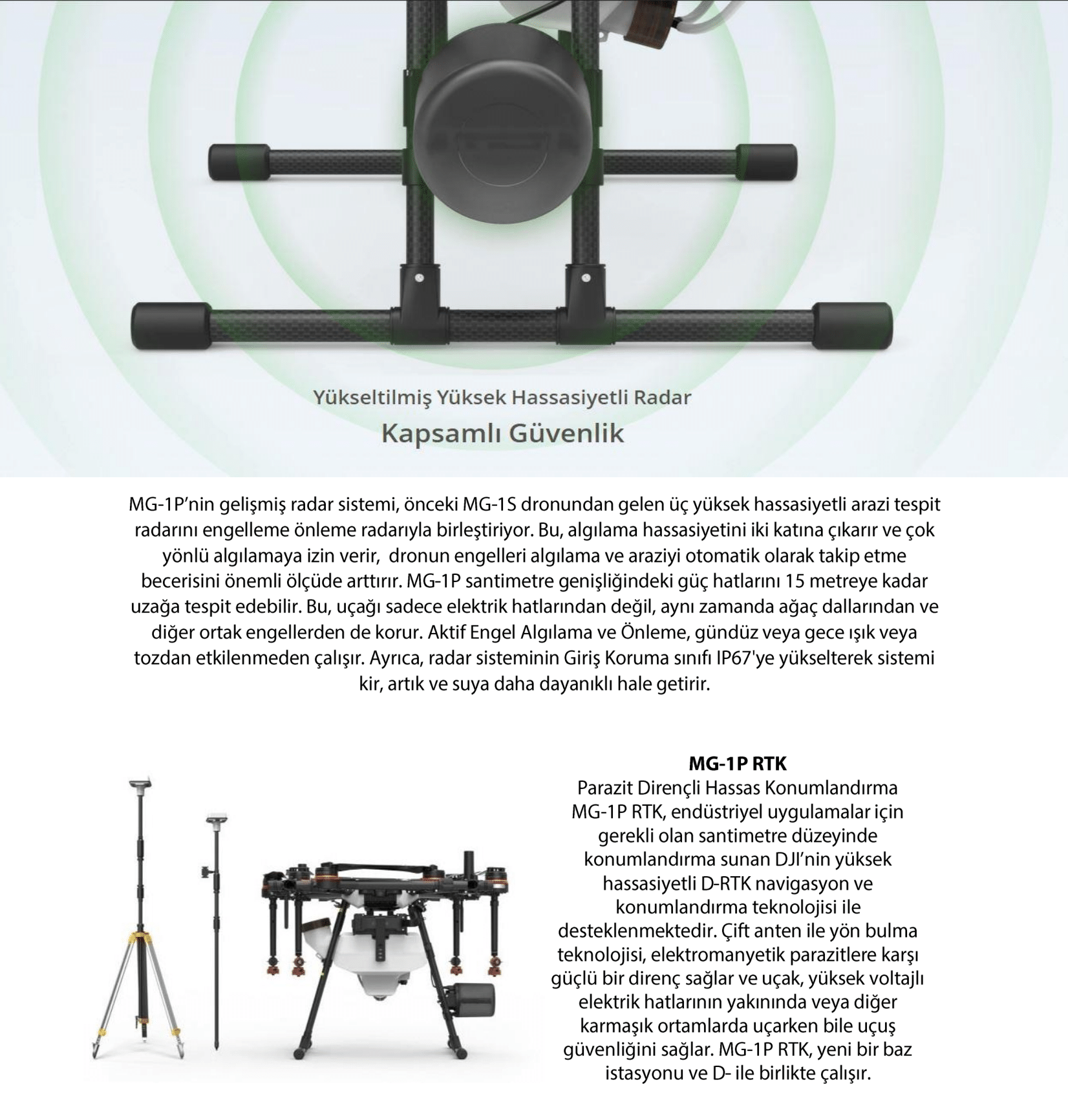 DJI Agras MG1-P Zirai İlaçlama Dronu, DJI Agriculture Tek Yetkili Distibütörü Dronmarket.com'da